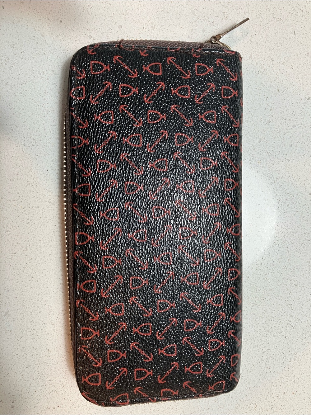 Forever 21 Black Wallet with Red Accent Print